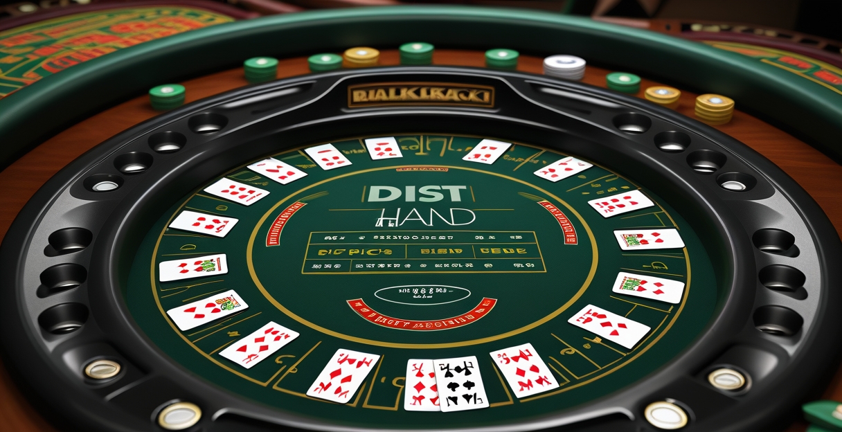 European Blackjack Multi-Hand tại DEBET — bàn xanh lá sang trọng, bài Ace và King, giao diện casino quốc tế