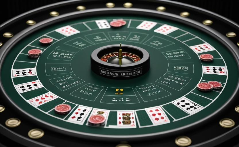 Bàn European Blackjack Multi-Hand với 5 tay bài đang chơi đồng thời, chip cược đặt trên từng ô