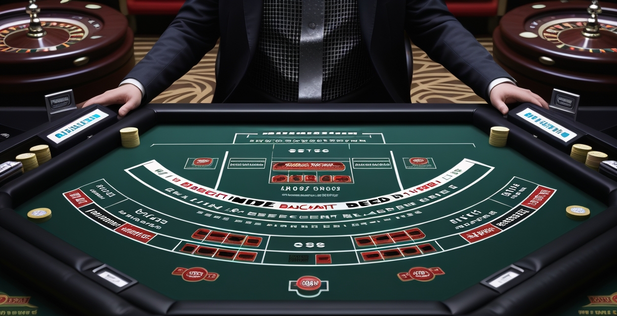 Speed Baccarat Evolution tại DEBET — dealer chia bài tốc độ cao, bàn baccarat LED xanh lá, đồng hồ đếm ngược 27 giây