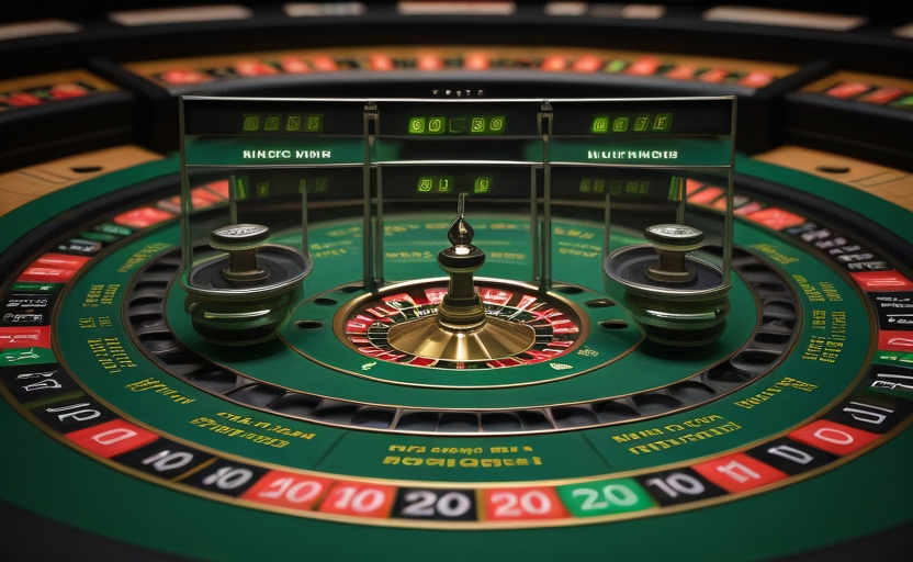 Bảng cược Lightning Roulette với các số Lightning được đánh dấu, chip đặt trên straight up và combination bets